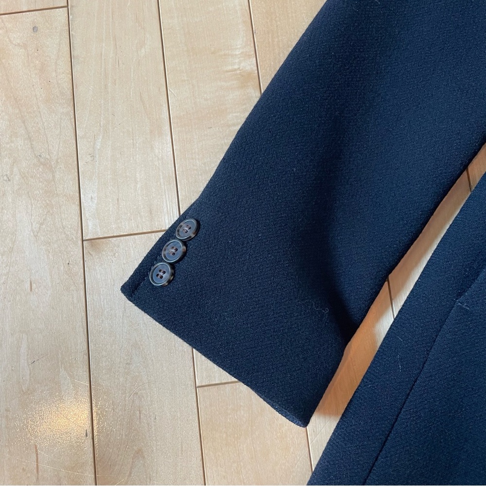 J. Crew Classic Lady Day Navy Blue Wool Blend Mid-Weight Coat Classic Old Money - Picture 6 of 15